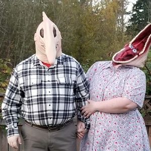 XXL MEN'S FLANNEL white & black plaid